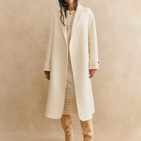 Sezane Jackets & Blazers - Sezane Maderick Coat - White  - Size 8